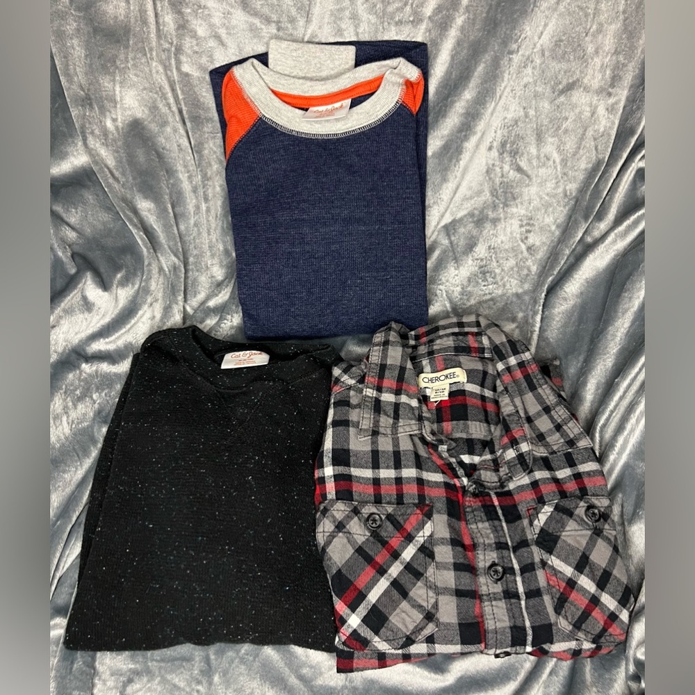 Bundle of 3 Boys Long Sleeve Shirts